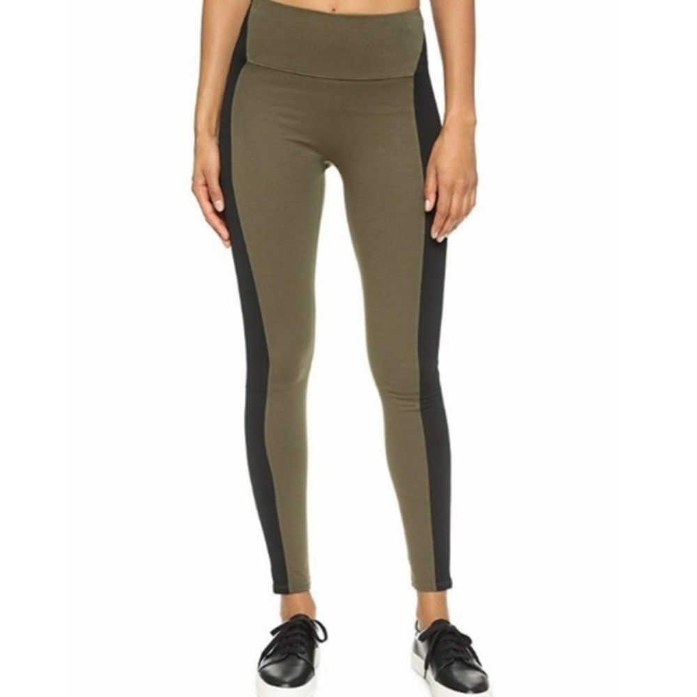 Spanx green & black leggings